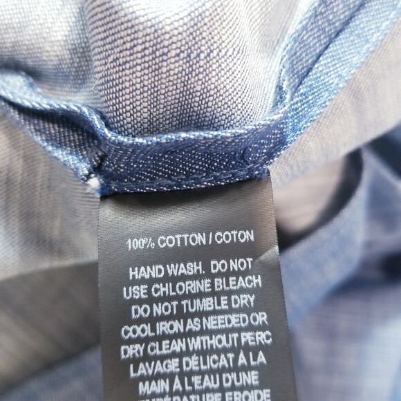 Zero + Maria Cornejo 100% Cotton Washed Indigo Midi Dress with Pockets - Picture 15 of 16